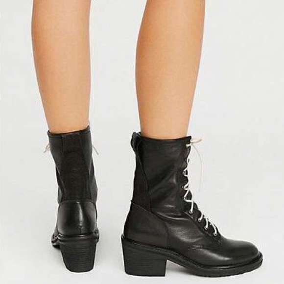 NWOB Free People x Gee Wawa Steel Lace-Up Boot - Picture 2 of 9
